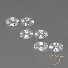4.51ctw Natural Branco Zircão, oval, VVS-VS