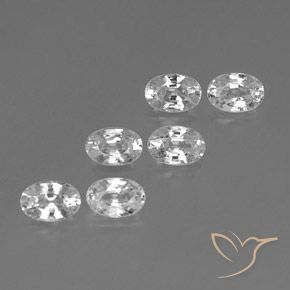 Pedras preciosas de Zircão Branco natural de 4.51 ct, oval, VVS-VS