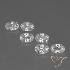 4.60ctw Natural Branco Zircão, oval, VVS-VS