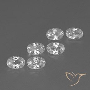 Pedras preciosas de Zircão Branco natural de 4.60 ct, oval, VVS-VS
