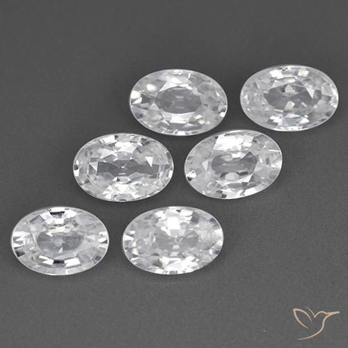Pedras preciosas de Zircão Branco natural de 4.08 ct, oval, VVS-VS