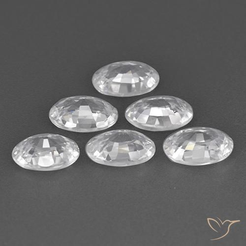 Pedras preciosas de Zircão Branco natural de 4.08 ct, oval, VVS-VS