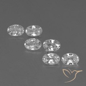 4.15ctw Natural Branco Zircão, oval, VVS-VS