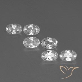 4.66ctw Natural Branco Zircão, oval, VVS-VS