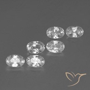 Pedras preciosas de Zircão Branco natural de 4.66 ct, oval, VVS-VS