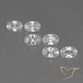 4.64ctw Natural Branco Zircão, oval, VVS-VS