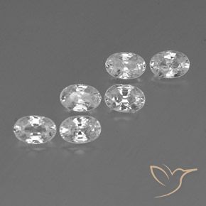 Pedras preciosas de Zircão Branco natural de 4.64 ct, oval, VVS-VS