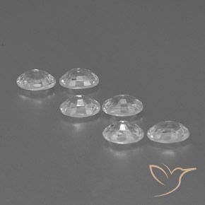Pedras preciosas de Zircão Branco natural de 4.64 ct, oval, VVS-VS