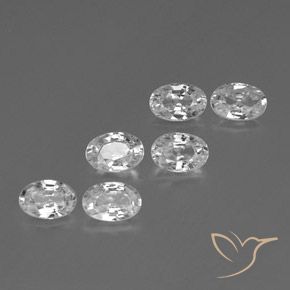 Pedras preciosas de Zircão Branco natural de 4.24 ct, oval, VVS-VS
