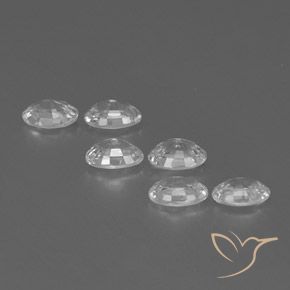 Pedras preciosas de Zircão Branco natural de 4.24 ct, oval, VVS-VS