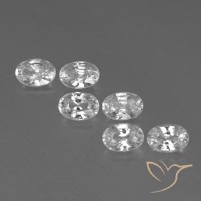 4.71ctw Natural Branco Zircão, oval, VVS-VS