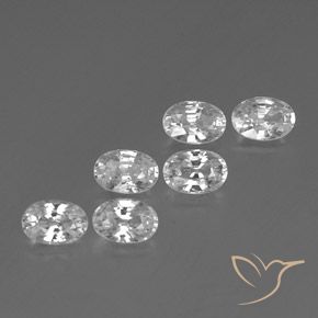 Pedras preciosas de Zircão Branco natural de 4.71 ct, oval, VVS-VS