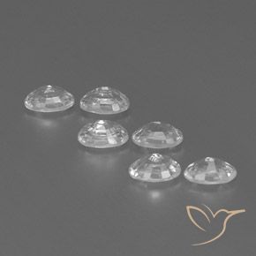 Pedras preciosas de Zircão Branco natural de 4.71 ct, oval, VVS-VS