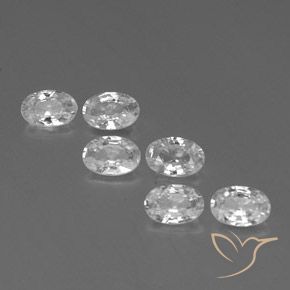4.07ctw Natural Branco Zircão, oval, VVS-VS