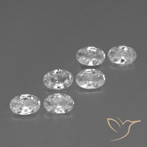 Pedras preciosas de Zircão Branco natural de 4.07 ct, oval, VVS-VS