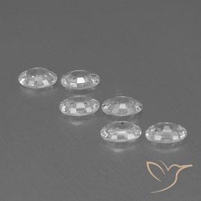 Pedras preciosas de Zircão Branco natural de 4.07 ct, oval, VVS-VS