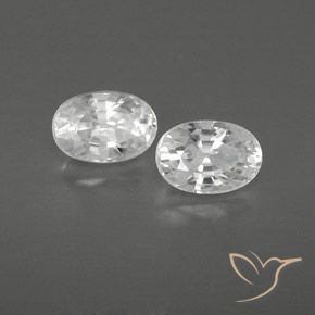 Pedras preciosas de Zircão Branco natural de 1.72 ct, oval, VVS