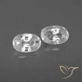 1.75ctw Natural Branco Zircão, oval, VVS-VS