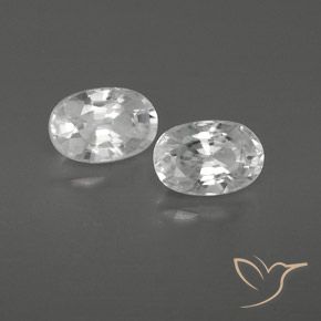 Pedras preciosas de Zircão Branco natural de 1.75 ct, oval, VVS-VS