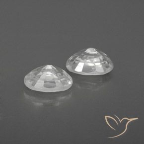 Pedras preciosas de Zircão Branco natural de 1.75 ct, oval, VVS-VS