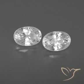 Pedras preciosas de Zircão Branco natural de 1.69 ct, oval, VVS
