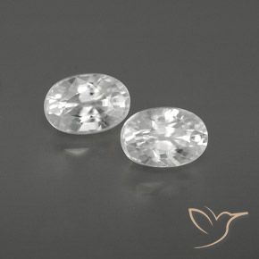 Pedras preciosas de Zircão Branco natural de 1.86 ct, oval, VVS