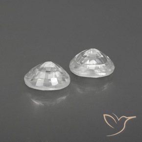 Pedras preciosas de Zircão Branco natural de 1.86 ct, oval, VVS