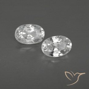 Pedras preciosas de Zircão Branco natural de 1.64 ct, oval, VVS-VS