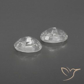 Pedras preciosas de Zircão Branco natural de 1.64 ct, oval, VVS-VS