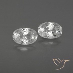 1.70ctw Natural Branco Zircão, oval, VVS-VS