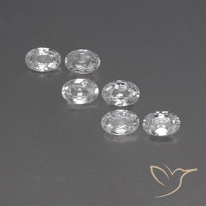 3.97ctw Natural Branco Zircão, oval, VVS-VS