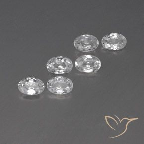 Pedras preciosas de Zircão Branco natural de 3.97 ct, oval, VVS-VS