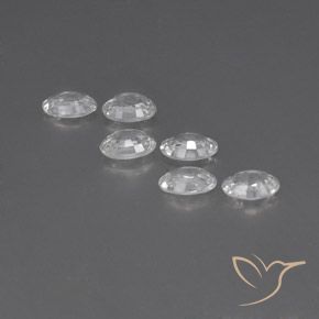 Pedras preciosas de Zircão Branco natural de 3.97 ct, oval, VVS-VS