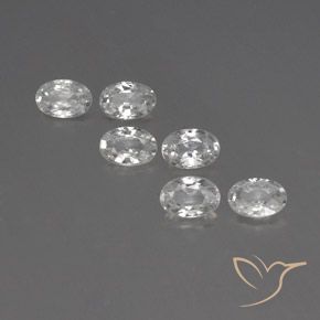 4.03ctw Natural Branco Zircão, oval, VVS-VS