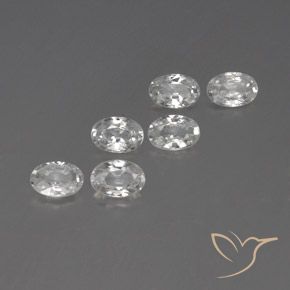 Pedras preciosas de Zircão Branco natural de 4.03 ct, oval, VVS-VS