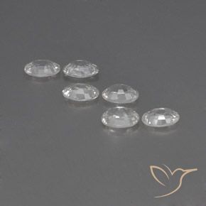 Pedras preciosas de Zircão Branco natural de 4.03 ct, oval, VVS-VS