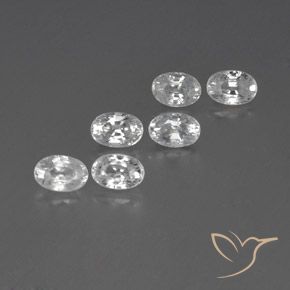 Pedras preciosas de Zircão Branco natural de 4.99 ct, oval, VVS-VS