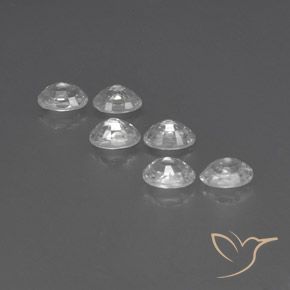 Pedras preciosas de Zircão Branco natural de 4.99 ct, oval, VVS-VS