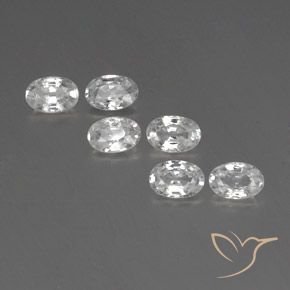 4.26ctw Natural Branco Zircão, oval, VVS-VS