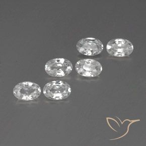 Pedras preciosas de Zircão Branco natural de 4.26 ct, oval, VVS-VS