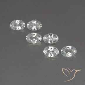 4.21ctw Natural Branco Zircão, oval, VVS-VS