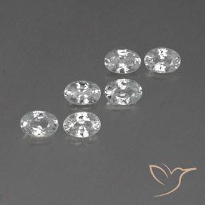 Pedras preciosas de Zircão Branco natural de 4.21 ct, oval, VVS-VS