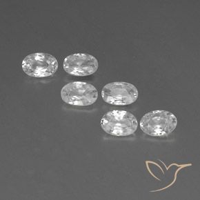 4.01ctw Natural Branco Zircão, oval, VVS-VS