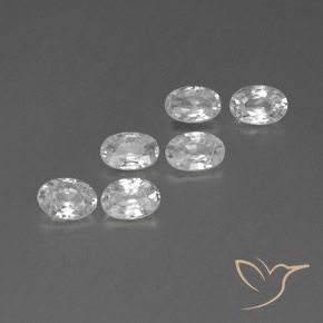 Pedras preciosas de Zircão Branco natural de 4.01 ct, oval, VVS-VS