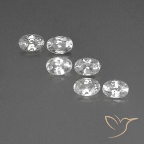 4.57ctw Natural Branco Zircão, oval, VVS-VS