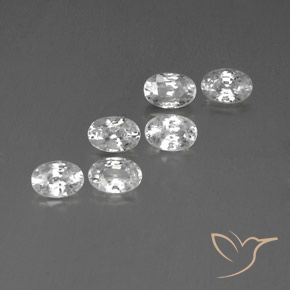 Pedras preciosas de Zircão Branco natural de 4.57 ct, oval, VVS-VS