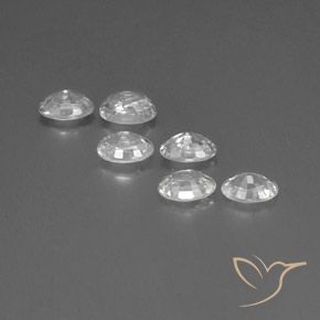 Pedras preciosas de Zircão Branco natural de 4.57 ct, oval, VVS-VS