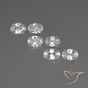 4.36ctw Natural Branco Zircão, oval, VVS-VS