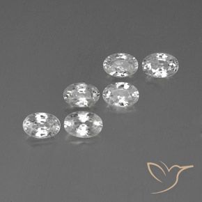 Pedras preciosas de Zircão Branco natural de 4.36 ct, oval, VVS-VS