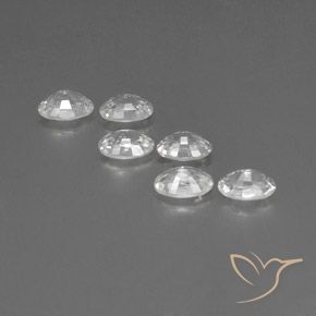 Pedras preciosas de Zircão Branco natural de 4.36 ct, oval, VVS-VS